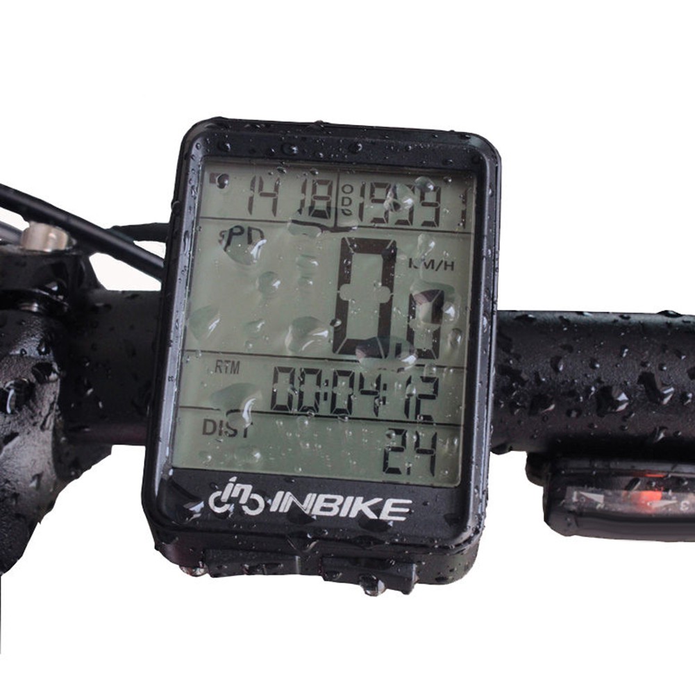 Velocímetro de bicicleta impermeable INBIKE IN321 mtb con retroiluminación verde inalámbrico