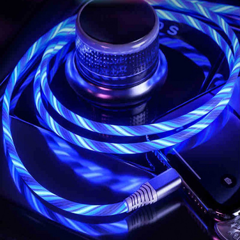 Cable De Datos De Luz De Corriente Tres En Uno Universal Para Iphone , Micro , Tipo c/Carga Y Transmisión Dos