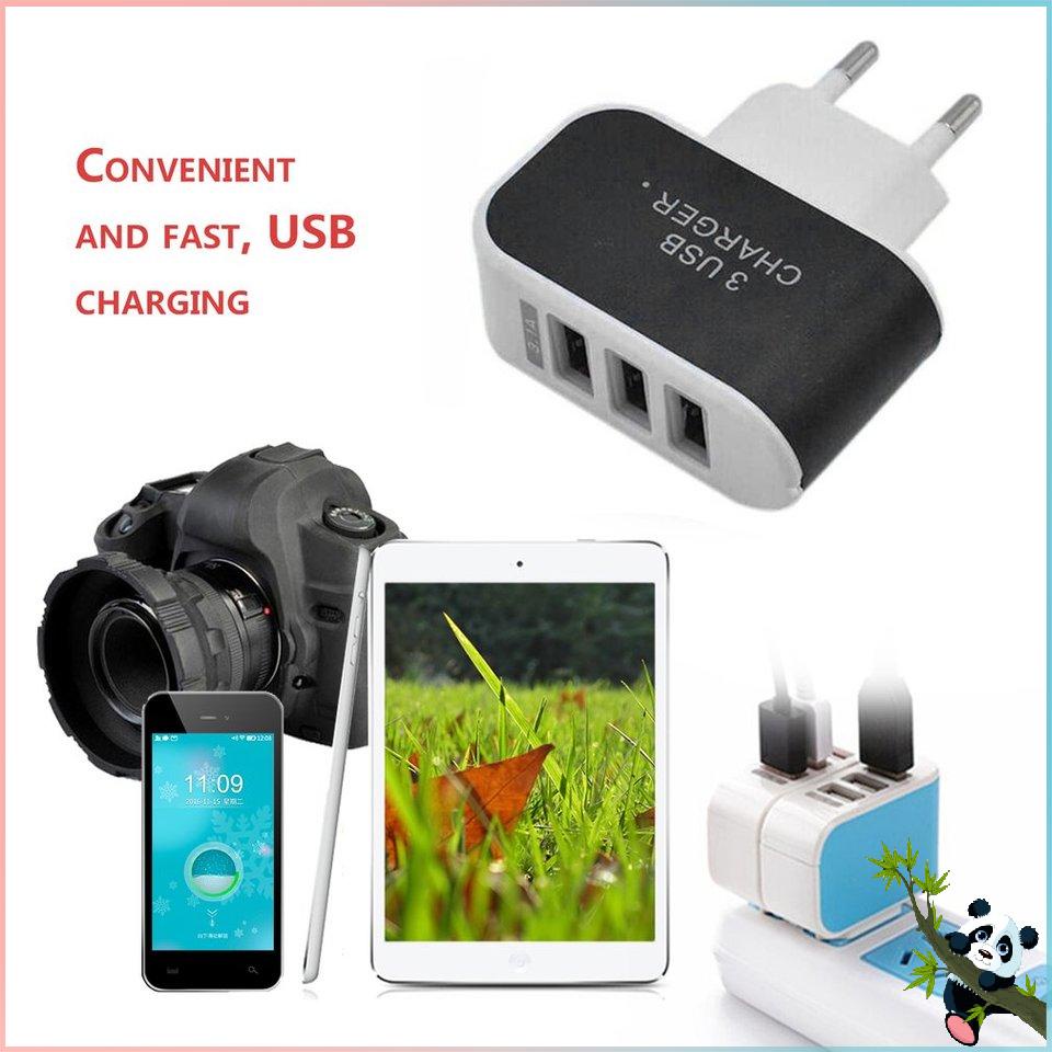 Image of Universal Candy Color 3USB Charger Travel Wall Charger Adapter Smart Mobile Phone Power Supply Charger for Tablets EU #3