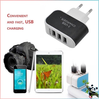 Image of thu nhỏ Universal Candy Color 3USB Charger Travel Wall Charger Adapter Smart Mobile Phone Power Supply Charger for Tablets EU #3