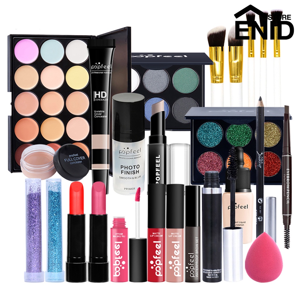 25 unids/set kit de maquillaje profesional universal conjunto completo  cosmético combo conjunto para principiantes femeninos | Shopee Colombia