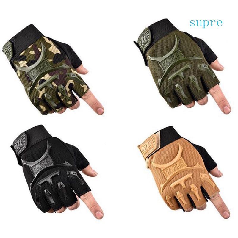 Image of Supre 1 Par De Guantes De Medio Dedo Protectores Transpirables Antideslizantes Para Niños #0