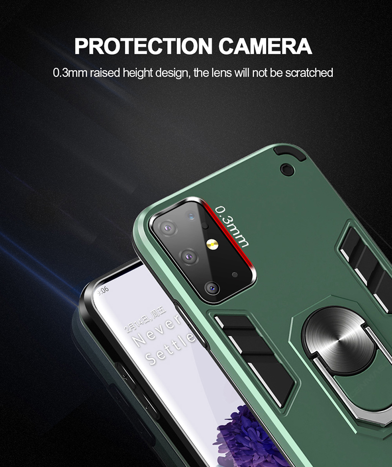 Image of Funda resistente para Samsung Galaxy S20 S20 Plus S20 Ultra S10 Lite Note 20 Note 10 Plus con soporte magnético para coche, soporte de anillo, absorción de golpes, defensor #5
