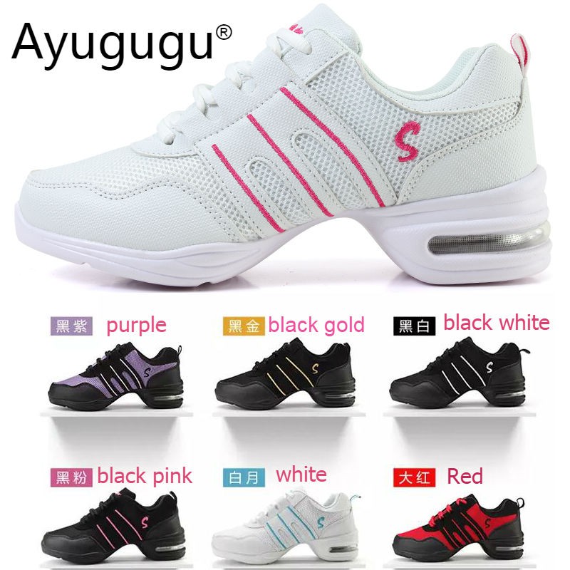 Zapatos De Baile De Las Mujeres De Fitness Transpirable Profesores Latinos Salsa Jazz Moderno Zapatillas De Deporte Para Mujer Señoras Zapatos De Baile De Deportes #7