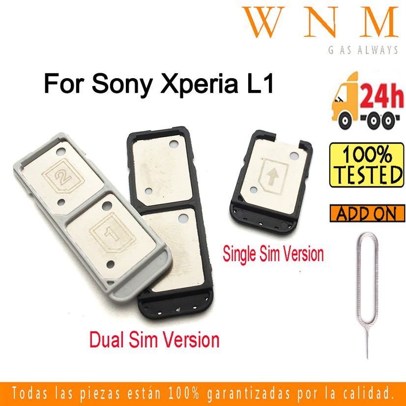 Para Sony Xperia L1 G3311 G3312 G3313 Bandeja De Tarjeta Sim Soporte De La  Ranura Del Lector De SD Adaptador De Pieza De Repuesto | Shopee Colombia