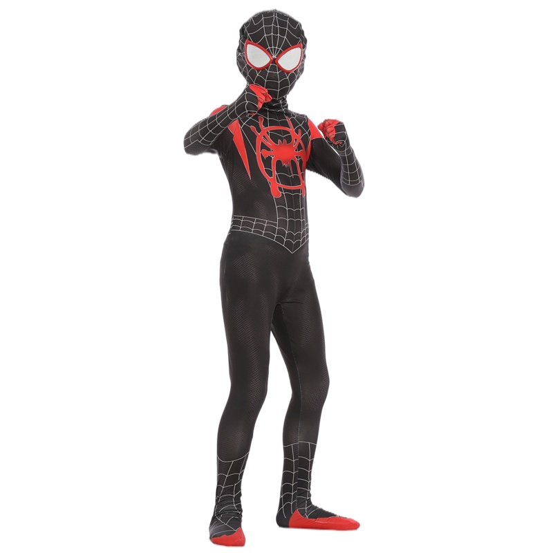 Niño Niños Spider-Man Verso Miles Morales Mono Negro Araña Medias Zentai  Traje | Shopee Colombia