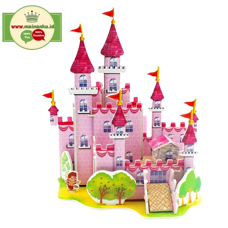 Mini Puzzle castillo rosa | Regalo cumpleaños Regalo infantil - 1690-25 | Shopee