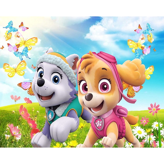 Paw Patrol Telón De Fondo Niño Niña Fiesta De Cumpleaños Azul Cielo De  Dibujos Animados Perro Pata Bebé Ducha Fotografía Rosa Cabina De Fotos  Props Vinilo 150X100cm | Shopee Colombia