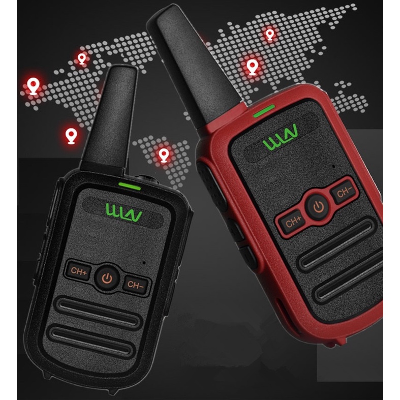 Image of 2pcs wln kd-c52 mini walkie talkie uhf 400-470mhz recargable de dos vías radio #2