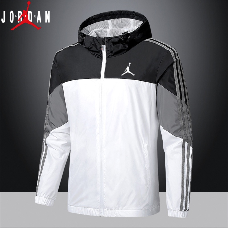 nike jordan con capucha chaqueta deportiva de los hombres de gran tamaño delgado ejecución de las chaqueta cortavientos pareja chaqueta | Shopee Colombia