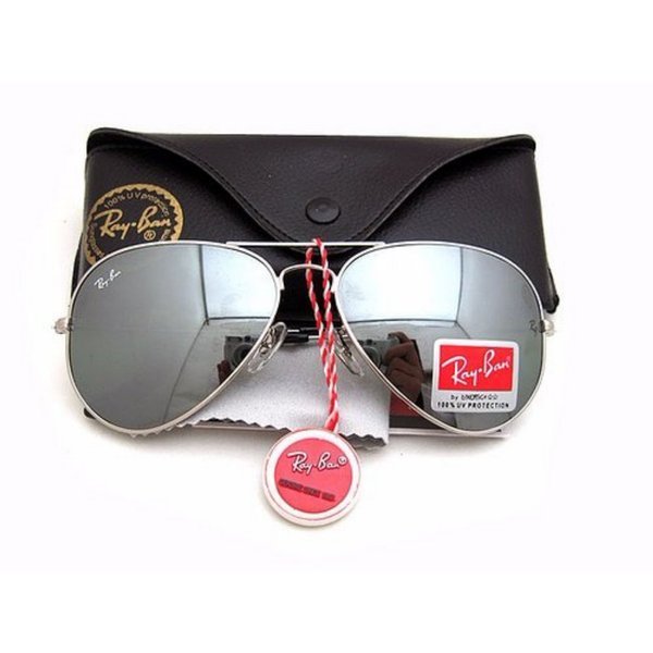 gafas ray ban 3025 aviator espejo montura plateada