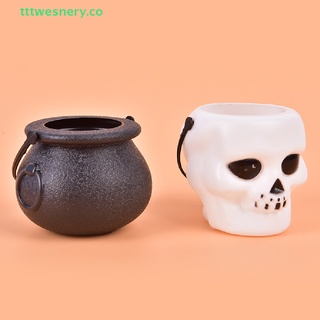 Image of tttwesnery Halloween Skeleton Ghost Head Can Juguete Para Niños Esqueleto Portátil Puede Caramelo Nuevo