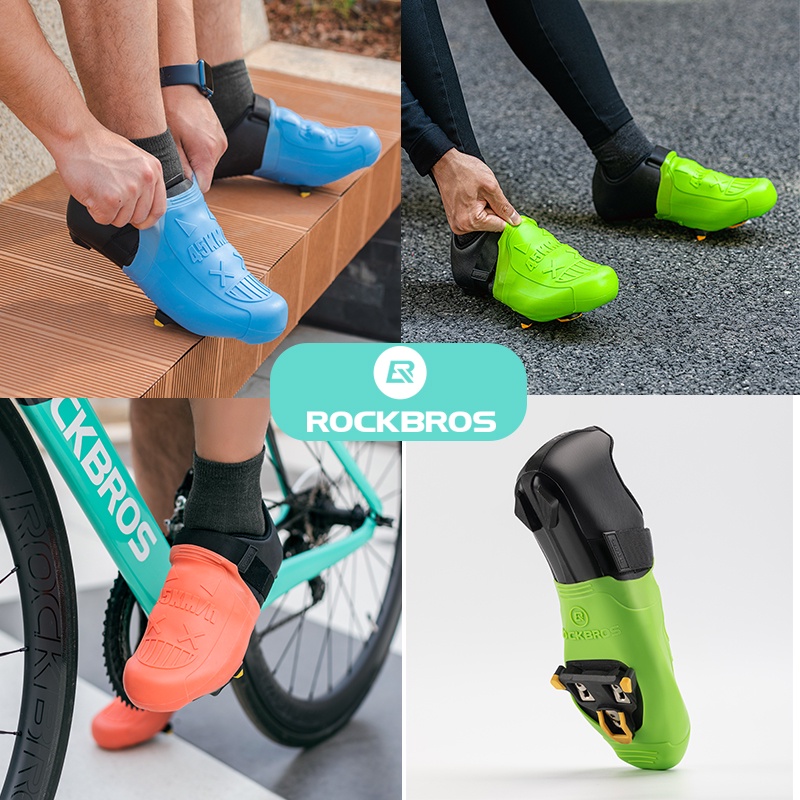 Image of ROCKBROS-Funda Impermeable De Silicona Para Zapatos De Bicicleta , Resistente Al Desgaste , MTB , Protector De Carretera #1