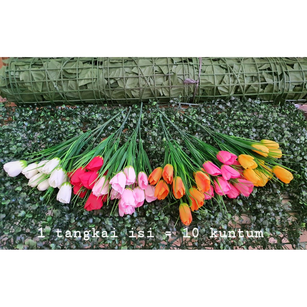 Contenido de flores de tulipán 10 Countum/flor tulipanes plástico  ARTIFICIAL decoración de flores | Shopee Colombia