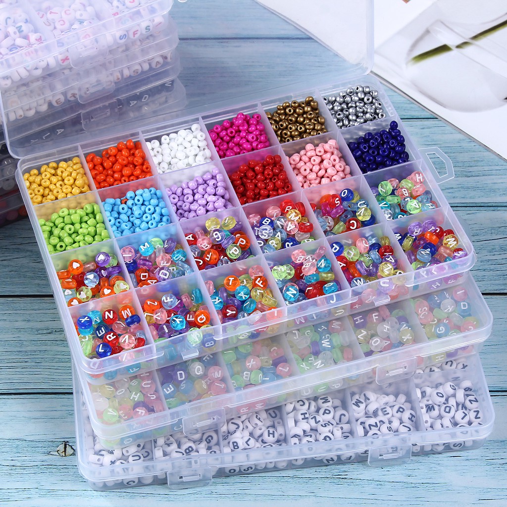 Kit De Cuentas De Semillas De Vidrio Letras Del Alfabeto Y En Forma De Corazón Para Pulseras Con Nombre Para Hacer Joyas DIY Y Artesanales #9