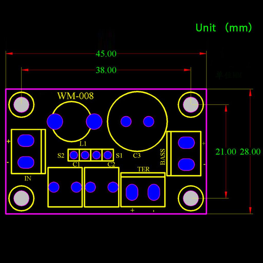 2pcs Agudos/Bass 2 vías de Alta fidelidad de Audio Filtros Crossover NIMOA Altavoz Divisor de frecuencia 