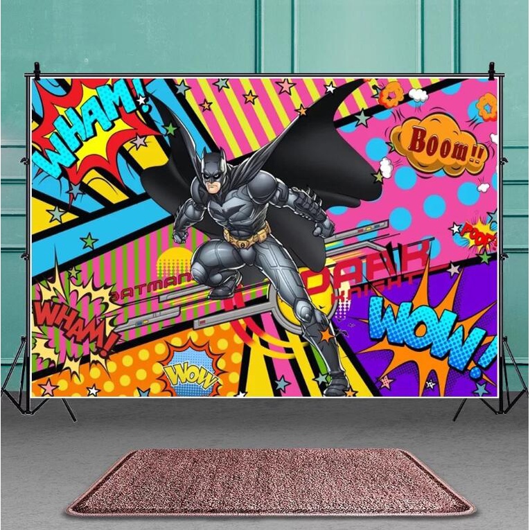 Superhéroe Batman Fotografía Fondos Fiesta Temática Suministros Decoración  Niños De Cumpleaños Banner 5x3ft | Shopee Colombia