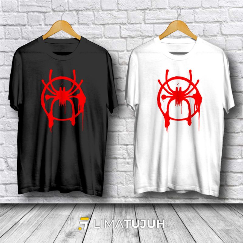 Spiderman Miles Morales camiseta Logo Material Premium | Shopee Colombia
