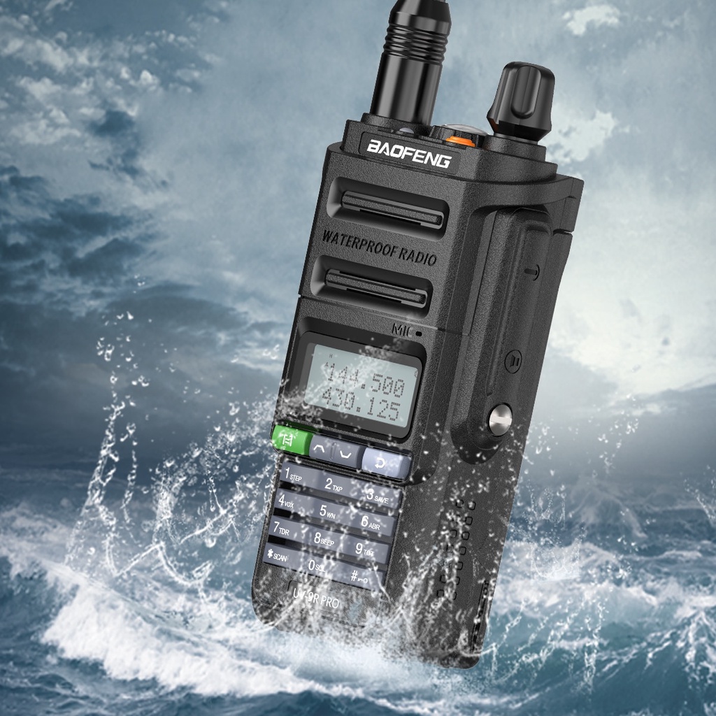 Baofeng UV-9R Pro Impermeable IP68 Walkie Talkie High Power CB Ham UHF VHF Largo Alcance Plus Radio Bidireccional