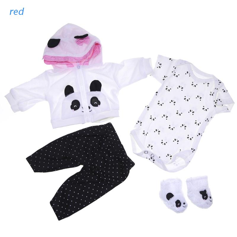 bay Reborn Bebé Juguete Ropa Para 17-18 Pulgadas Muñeca Niña Panda Traje  Accesorios 4pcs Coincidencia Regalo De Navidad | Shopee Colombia