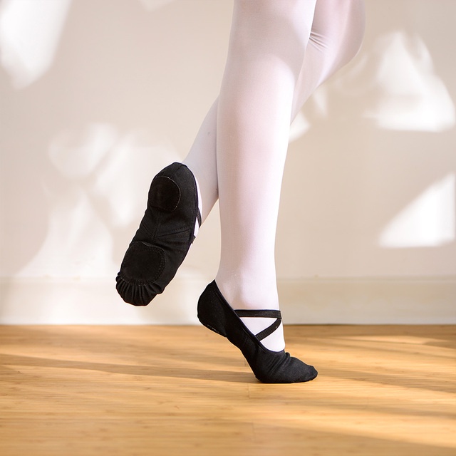 s.lemon Zapatillas de Ballet Niña Lona Suela Partida Principiantes Danza Zapatos Ballet Zapatos para Niños Adulto 24-47 