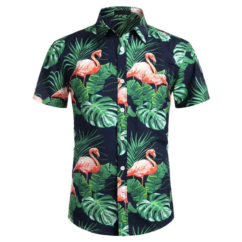 Verano Hombre Y # 39 ; s Camiseta Hawaiana Con Estampado Flamenco , Moda  Casual , Ligera , Manga Corta , Suelta , Transpirable , Cuello En V ,  Camisa Para Hombres Y Ropa | Shopee Colombia