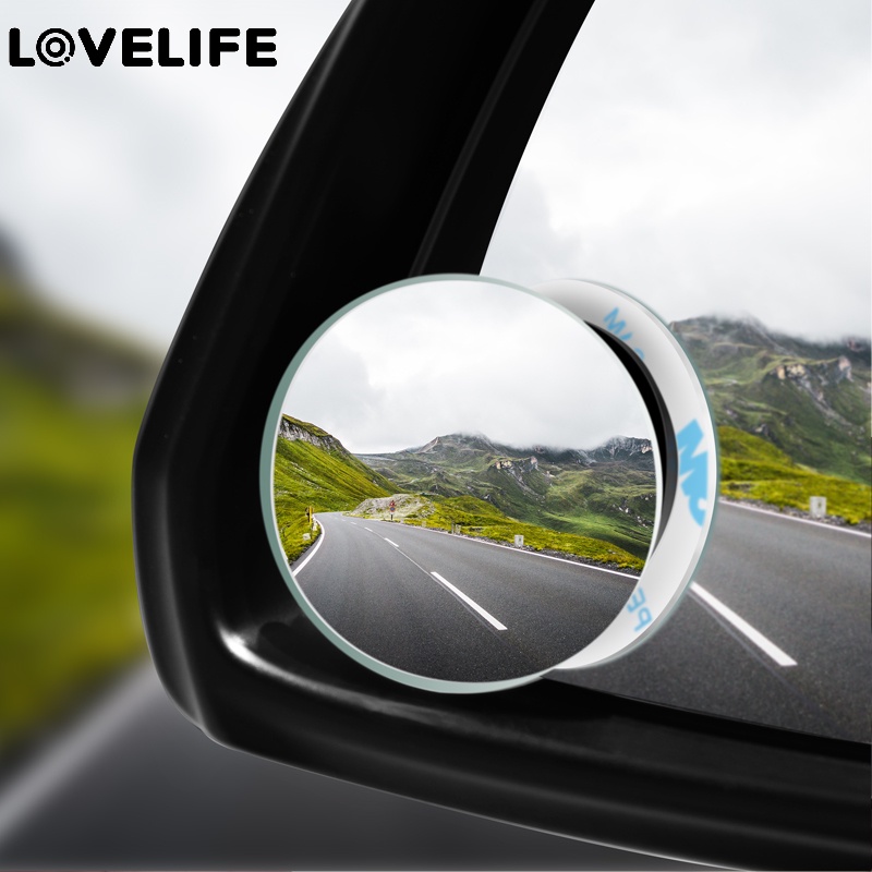 1 pieza coches espejo de punto ciego/vidrio redondo hd sin marco espejo retrovisor convexo con ángulo ancho ajustable/espejo retrovisor lateral del coche/espejo convexo lateral del vehículo/accesorios universales para automóviles #9