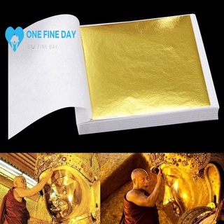 Las hojas de 100 oro cobre plata lámina de la hoja de papel de arte for deslizamiento artesanía DIY 