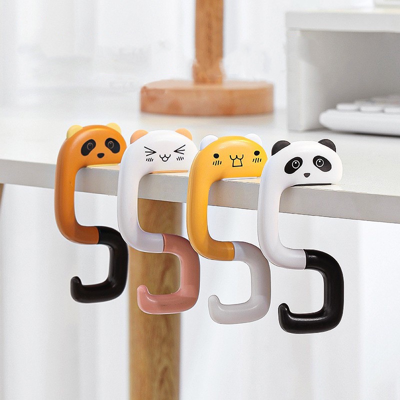 Gancho De Animales Lindos Portátiles De Viaje Para Colgar Cosas De Mesa/Bolso Plegable Creativo , Ganchos Sin Uñas #3