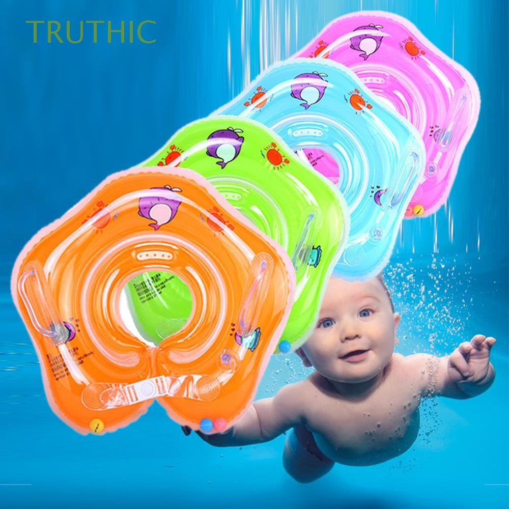 Truthic Verano Bebe Natacion Cuello Anillo De Seguridad Inflable De Bano Flotador Circulo Portatil Piscina Util Agua Balsa Animal Patron Delfin Shell Flotante Copa Titular Multicolor Shopee Colombia