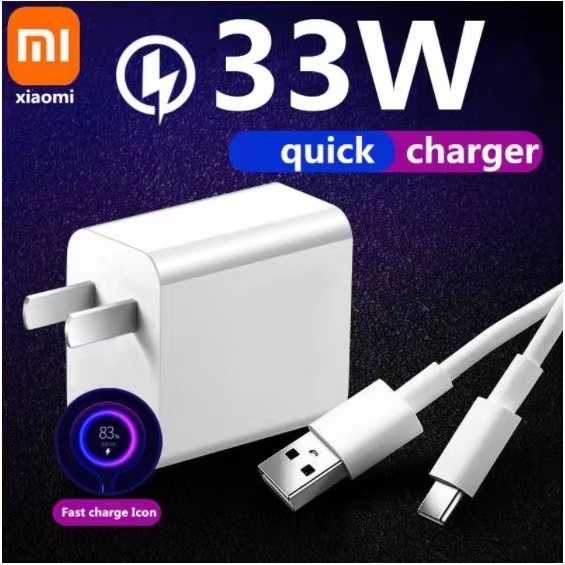 Original XIAOMI Cargador Rápido Para MI 9 8 7 Turbo 27W 33W Adaptador 6A Tipo C Cable USB