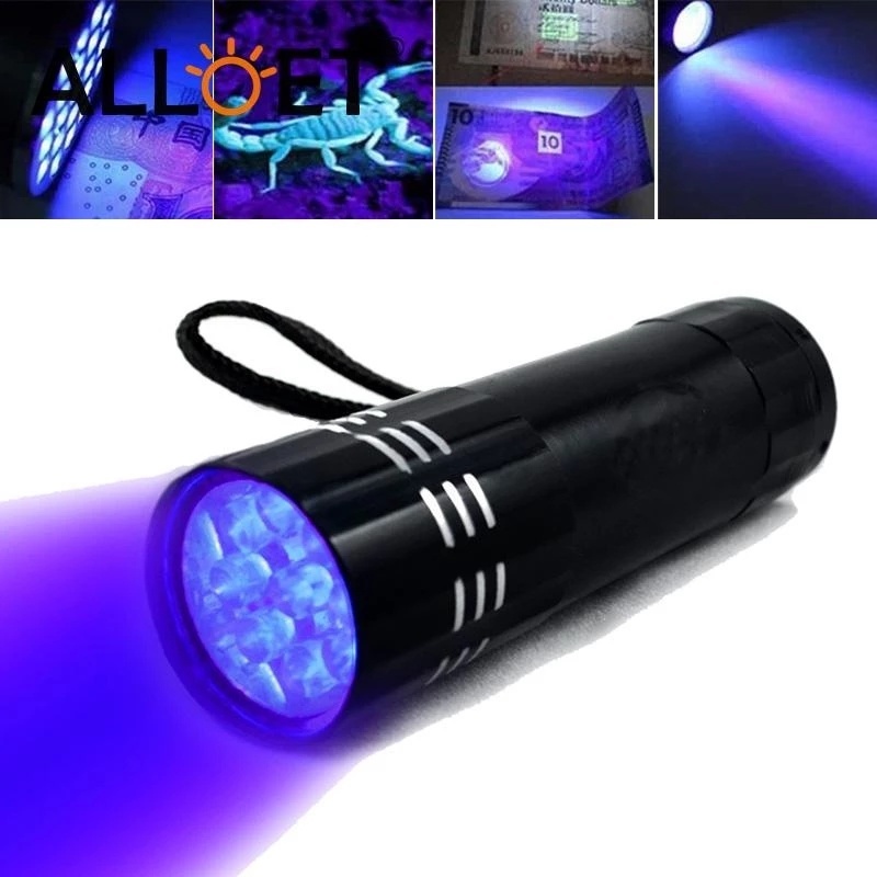 UV LED linterna negra luz lámpara con 21 LED para Outdoor herramienta 