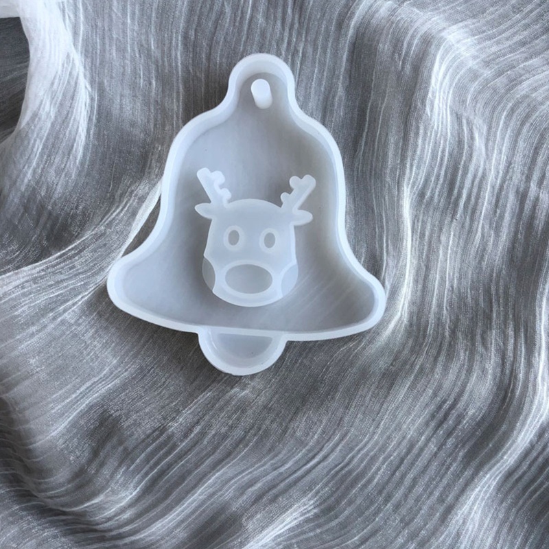 Image of kyri DIY Art Craft Aroma Cera Yeso Arcilla Molde De Árbol De Navidad Campana Alce #6