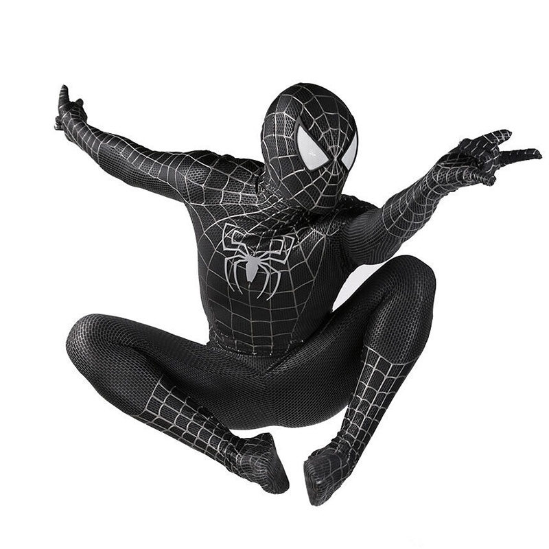 Nuevos estilos cada semana Compras con descuento Mono con veneno Negro  Hombre Araña Spiderman Traje Adulto y Niños Disfraz de Utilería Dale más  opciones 