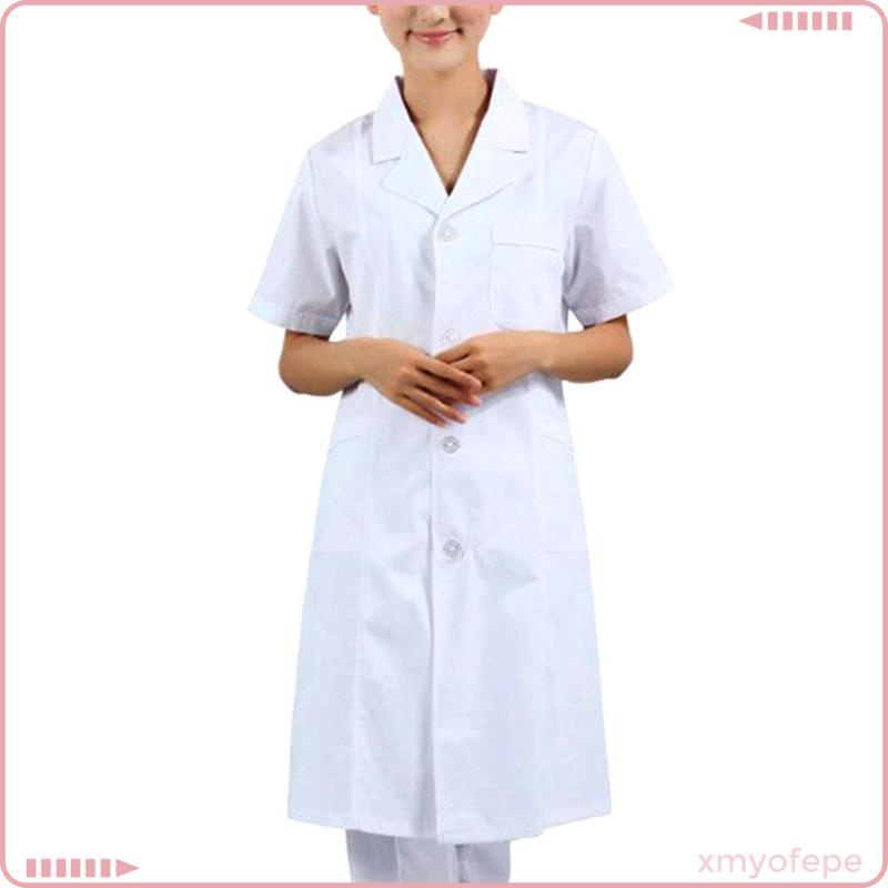 Jiyaru Uniforme Médico Ropa Enfermera de Manga Corta Bata Médico Laboratorio Enfermera Sanitaria 