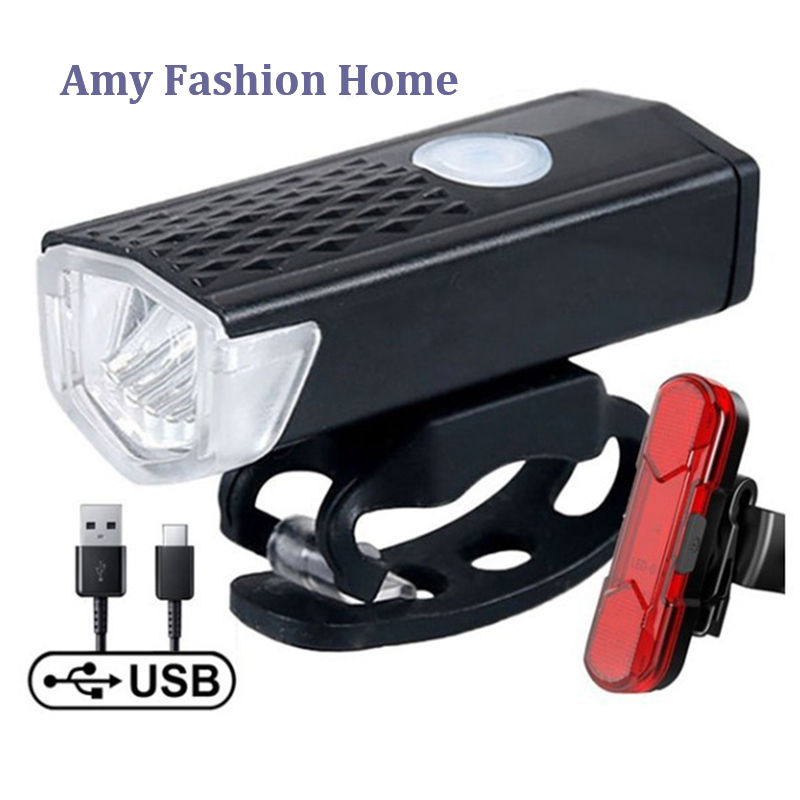 amymoons plumy X-TIGER - juego de luces de impermeables con luz trasera para bicicleta, recargable por USB, luces de seguridad LED bicicleta, fácil de instalar para ciclismo de carretera, niños,