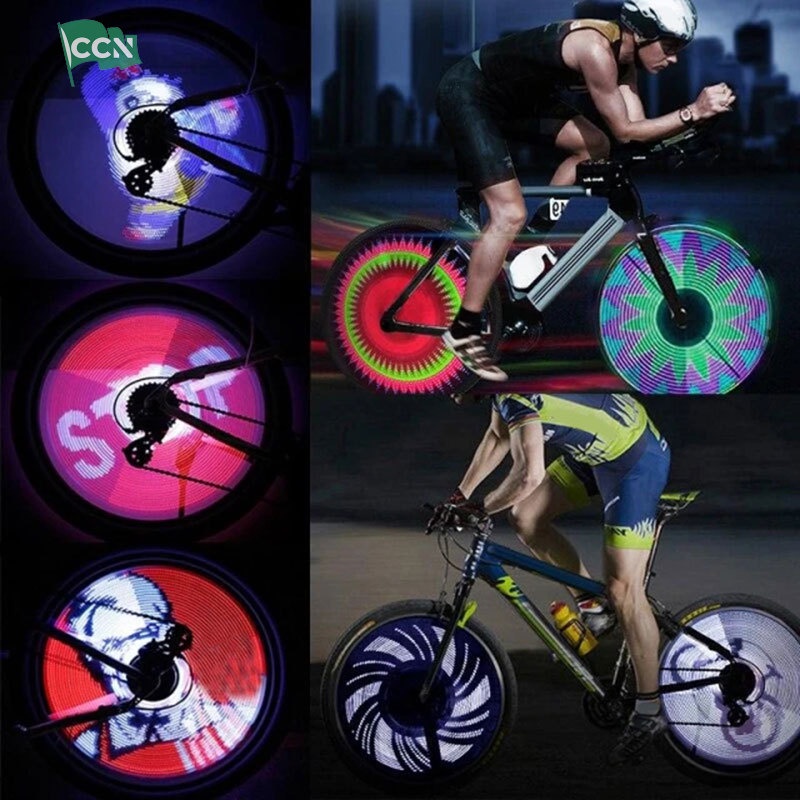 Image of 3D Bicicleta Radios LED Luces 1/2pcs Colorido Rueda Luz 32 Patrón 16 Pares Para Neumático De #4