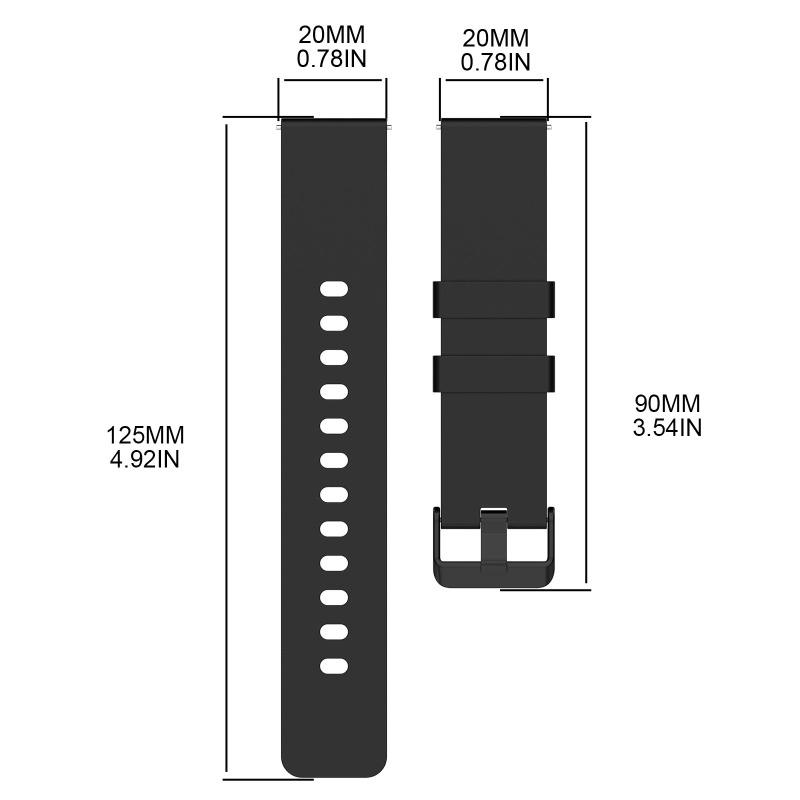 iorsoul1 Correa De Silicona Suave Compatible Para AmazfitGTR 42 Mm Para Reloj Inteligente Pulsera De Repuesto Sport Be