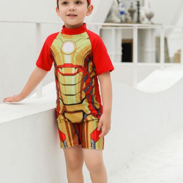 ✸ Superhero HERO ropa de para 2 en 1 conjunto de sombrero/niños trajes de baño BATMAN SPIDERMAN IRONMAN FLASH | Shopee Colombia