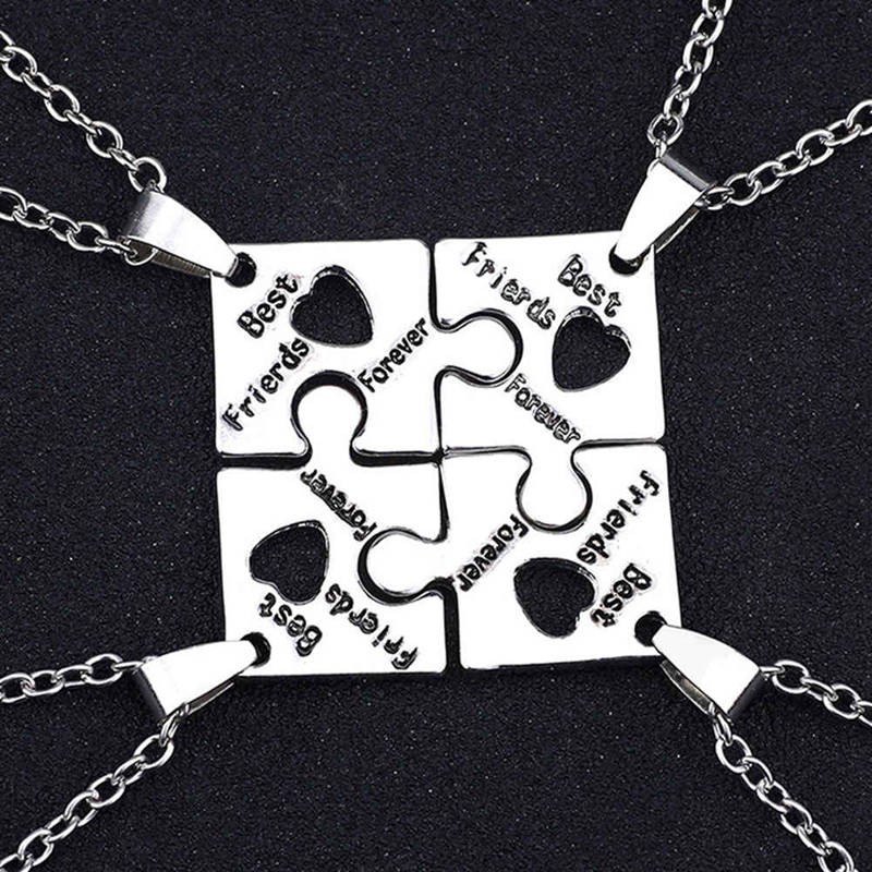 4 Pcs ` Best Friend Forever Collar 4 Piezas Estampado A Mano Amistad Perfecta | Shopee Colombia