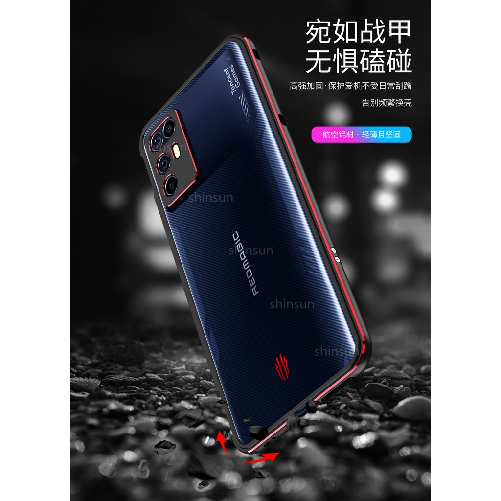 Image of [regalo gratis] para nubia red magic 6r/6 pro caso red magic 5 5s 5g 3 3s metal casos redmagic 6/6r/5/5s/5g metal parachoques carcasa redmagic 3/3s cubierta metálica #7