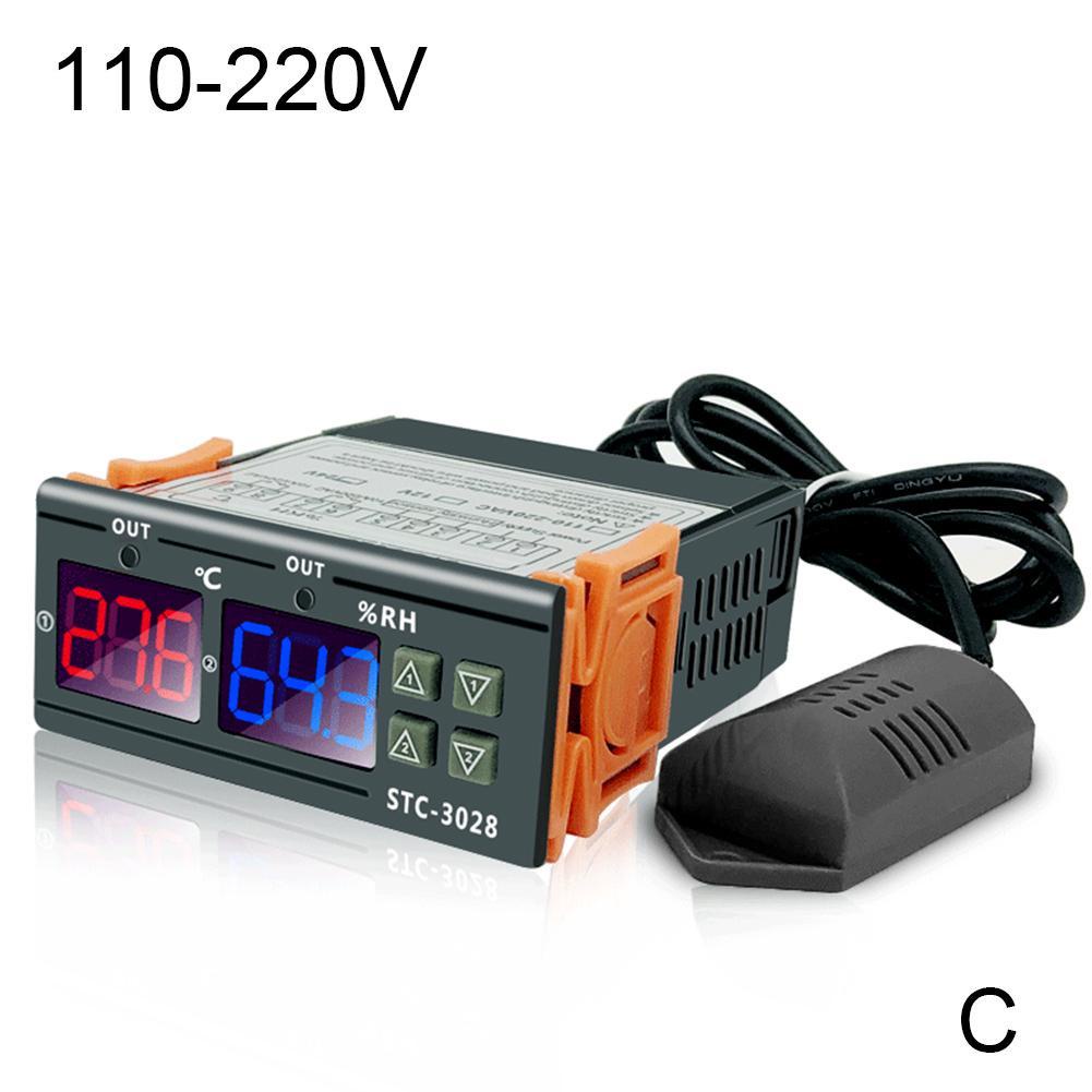 STC-3028 AC110-220V Dual LED de temperatura humedad controlador W1M6 nuevo W3T2 