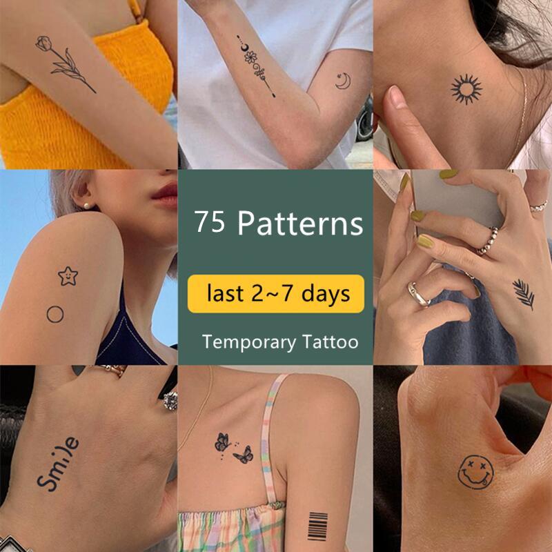 75 Tipos De Lindo Tatuaje Pegatinas Cara Sonriente Inglés Tatuajes  Temporales | Shopee Colombia