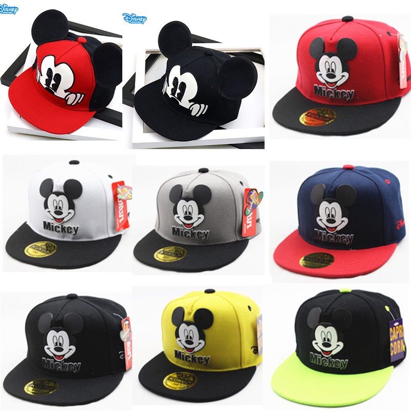 Disney Mickey Mouse Gorra De Béisbol Con Orejas Viaje Sombrero De Minnie Spiderman Animación Bebé Niños Regalos #3