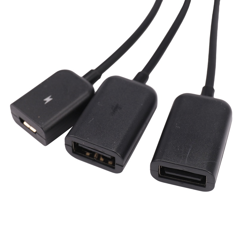 Image of USB 3.1 Type C Male to 2 Dual USB A 2.0 Female + Micro-USB Female 3 in 1 OTG HUB #6