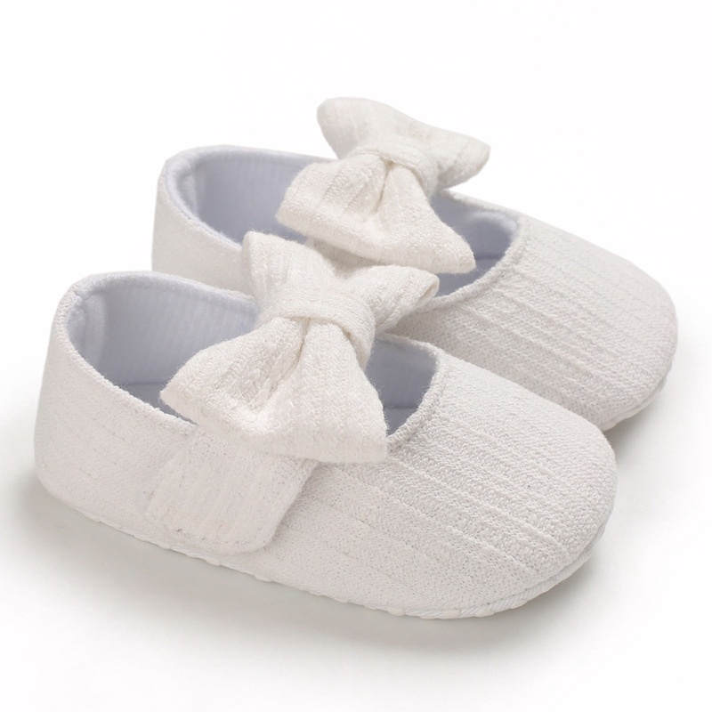 Recién Nacido Bebés Niñas Zapatos De Princesa de Borla con Nudo de Arco de Suela Blanda Antideslizante Primeros Zapatos para Caminar 