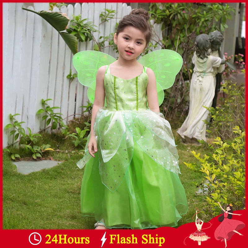 Tinkerbell Niñas Flor Hadas Vestir Niños Princesa Vestido De Lujo Con Alas  Niño Halloween Disfraz Elfos Ropa De Fiesta | Shopee Colombia
