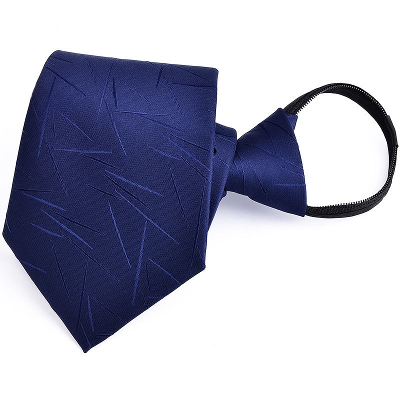 Image of Corbata Con Cremallera Para Hombres Casados , Boda , Rojo , 8 Cm , Negocios Formales , Negro , Sin Nudo , Perezoso Fácil De Tirar Azul aobo2022 . my6.23 #4