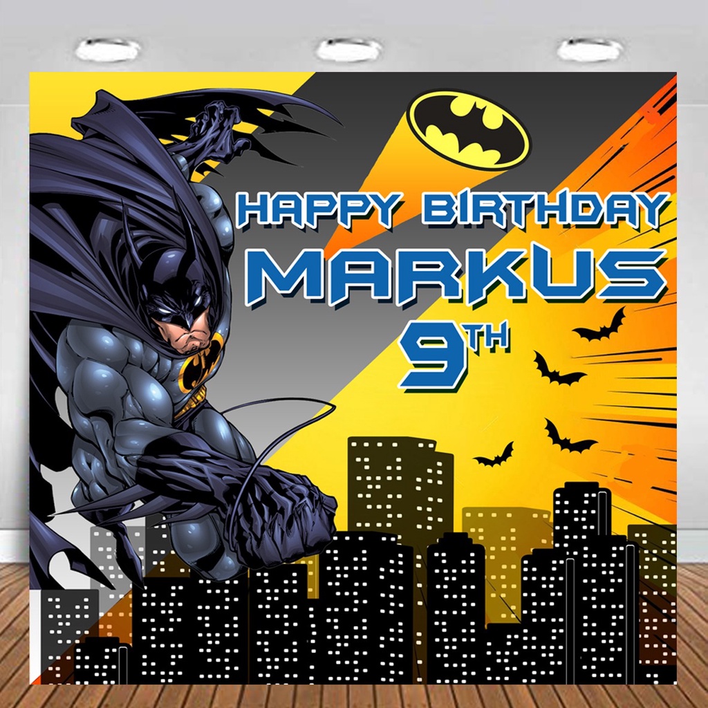 Batman telón de fondo Flexi Banner cumpleaños/cumpleaños pared colgante  Banner | Shopee Colombia