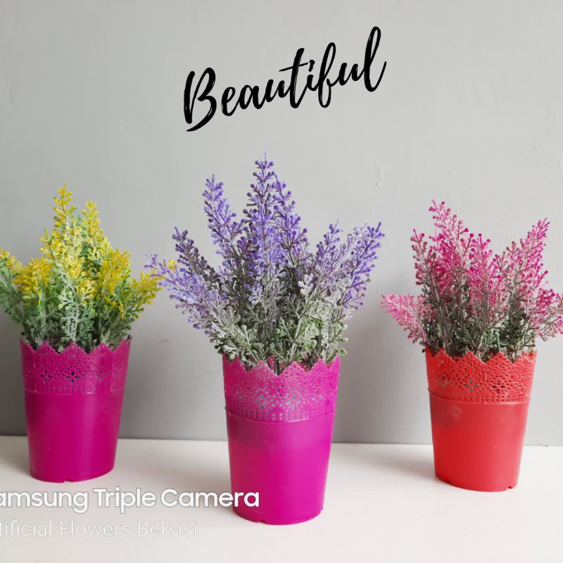 Flor lavanda cama + encaje VAS mini flores artificiales lavanda Ornamental  lavendee decoración | Shopee Colombia